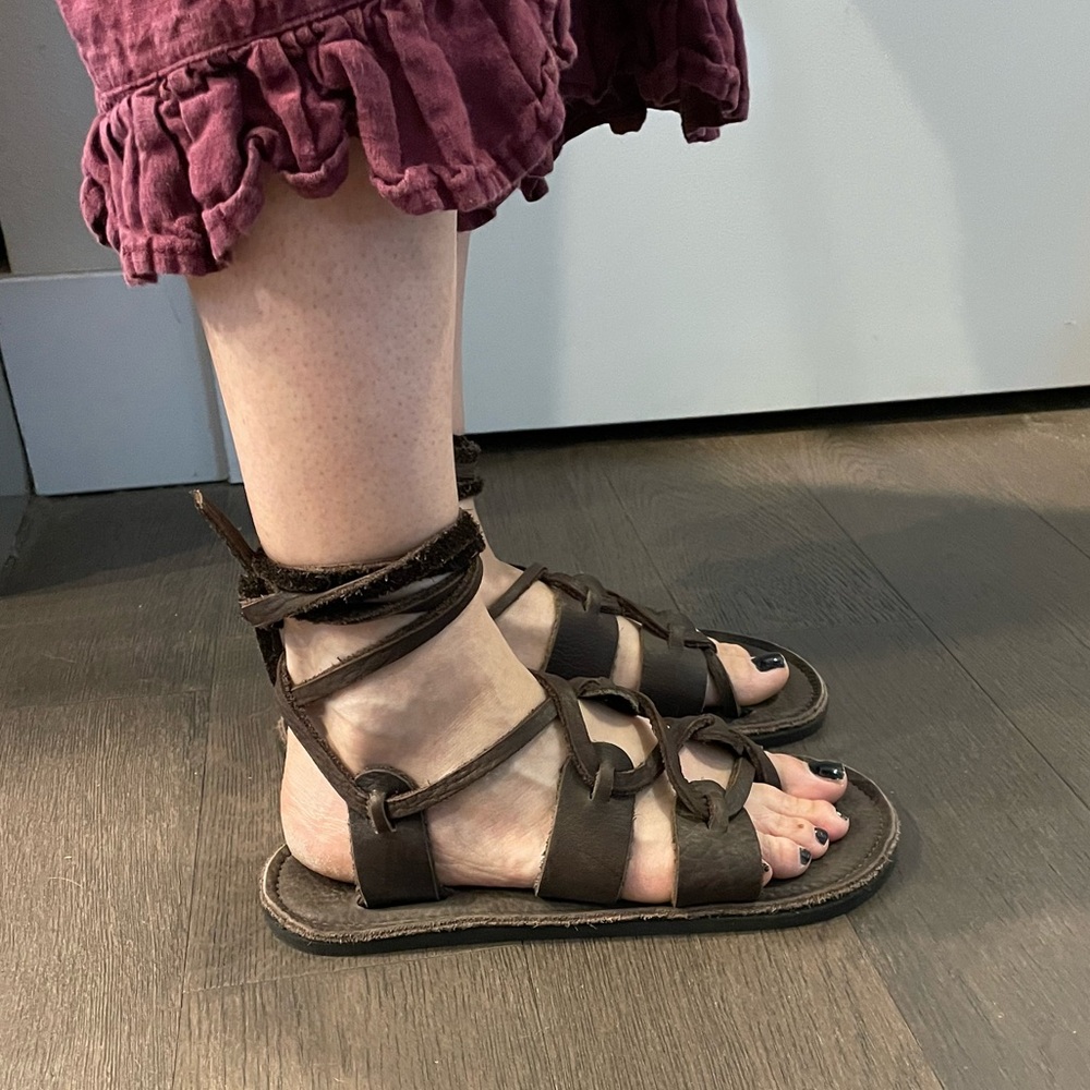 Handmade Leather Renaissance Medieval barefoot Sandals